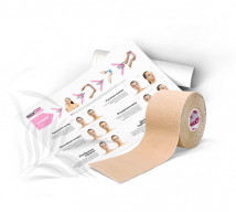 Кинезиотейп для лица ROCKTAPE Beauty Gentle Face tape, 5 см х 5 м, бежевый